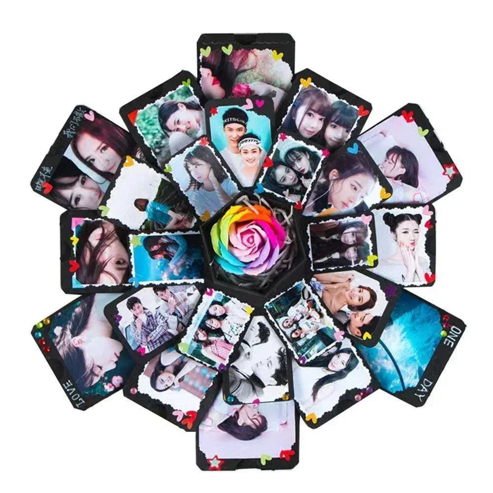 Photo Gift Explosion Surprise Box: Personalized Pop-Up Memory Keepsake, DIY Scrapbooking Album