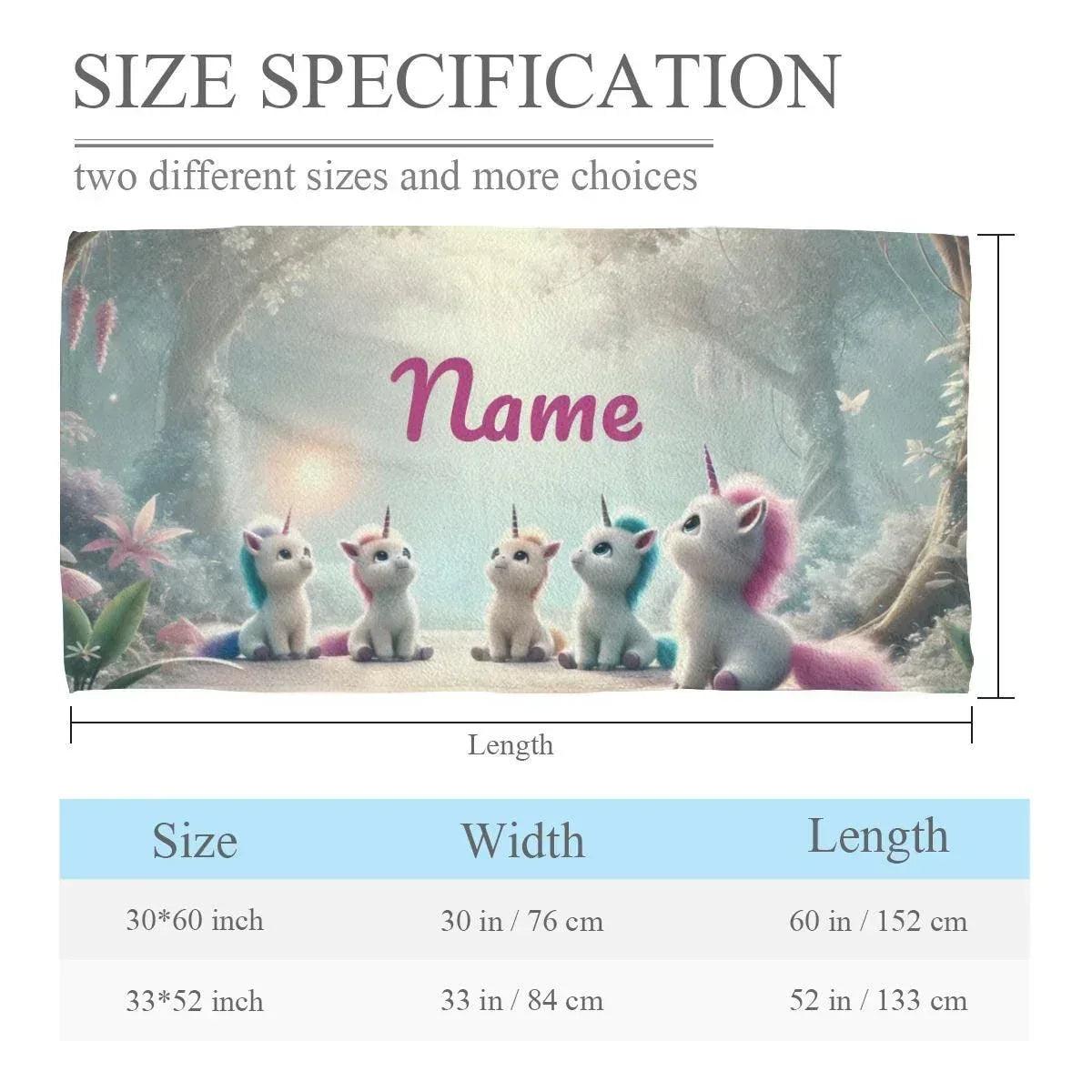 Personalized Unicorn Beach Towel: Soft Microfiber Summer Accessory, Swimming pool Towel