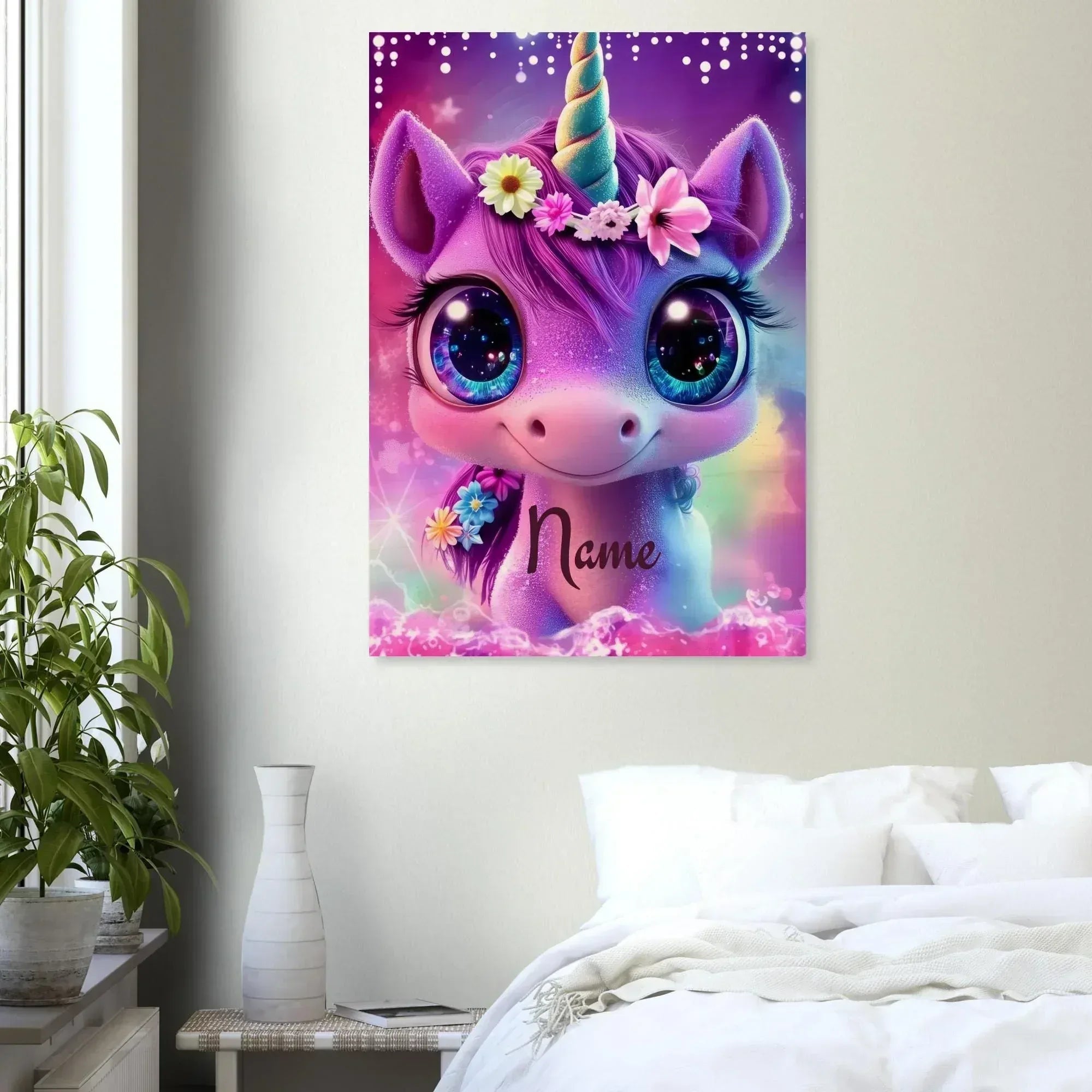 Personalized Unicorn Wall Art: Wood Name Print Nursery Decor
