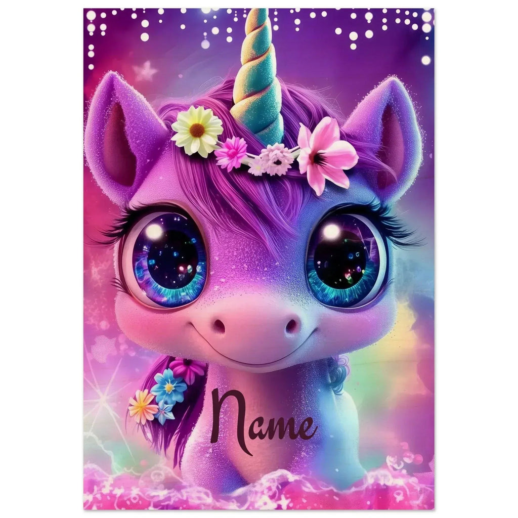 Personalized Unicorn Wall Art: Wood Name Print Nursery Decor
