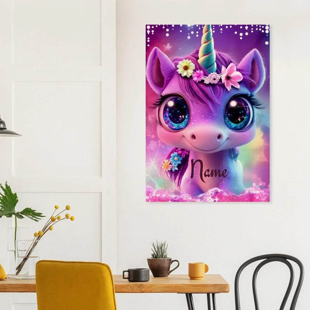 Personalized Unicorn Wall Art: Wood Name Print Nursery Decor