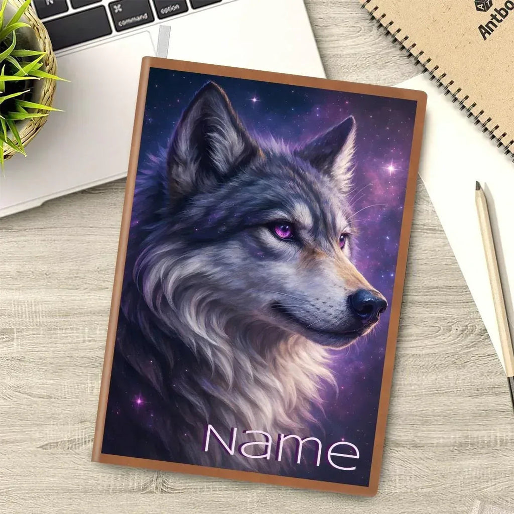 Personalized Mystical Wolf Journal: Galaxy A5 Notebook for Writing, Diary Keepsake