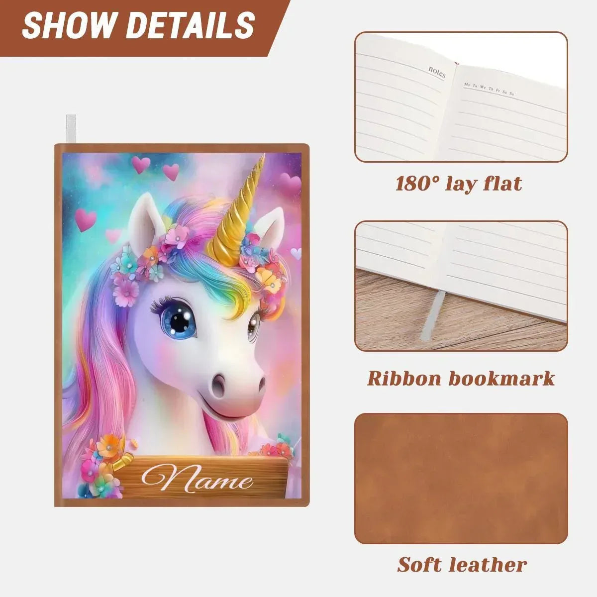 Personalized Unicorn Notebook: Fantasy A5 Journal, Custom Name Gift, Diary Keepsake