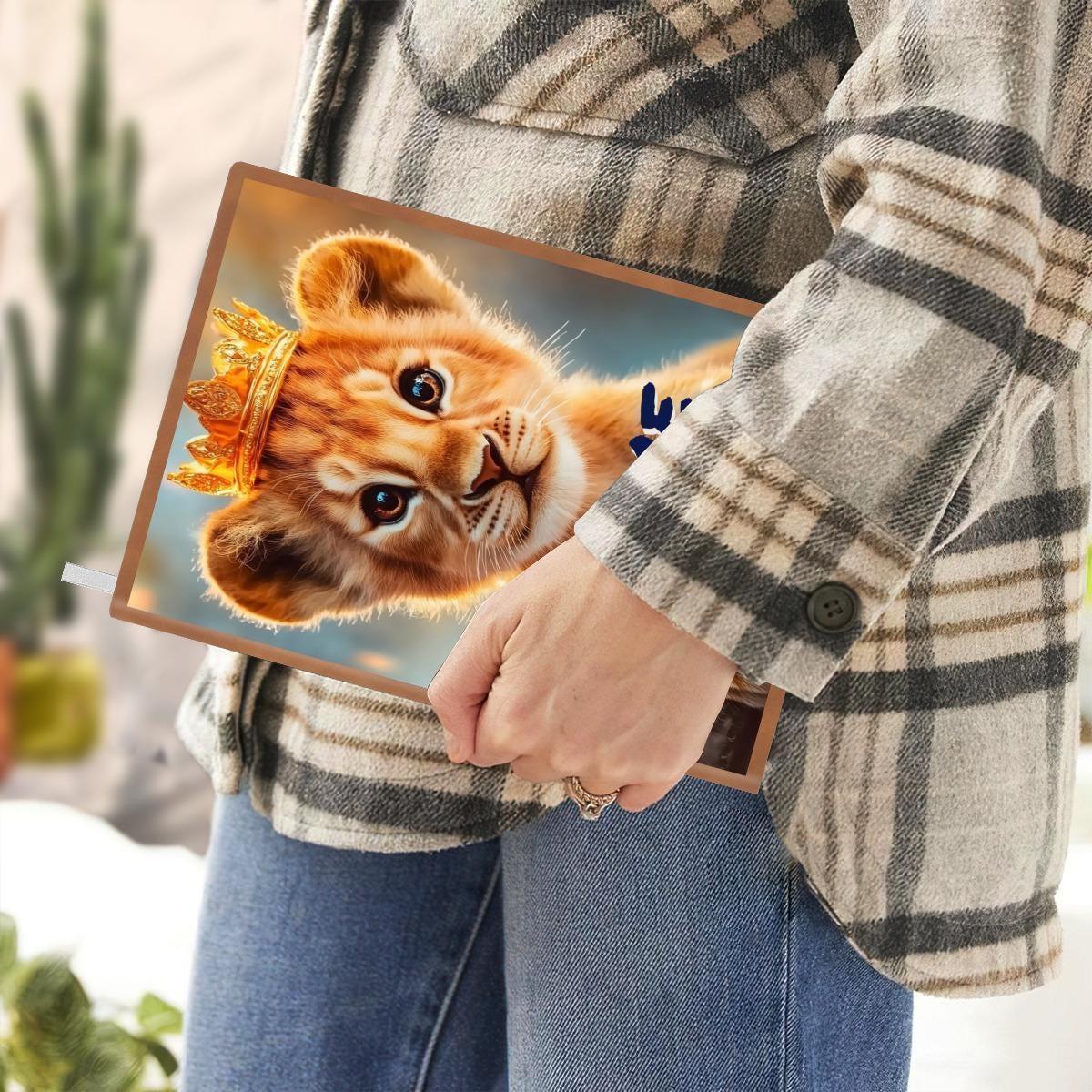 Personalized Lion Cub Notebook: Jungle Safari A5 Journal, Diary Keepsake for Writers