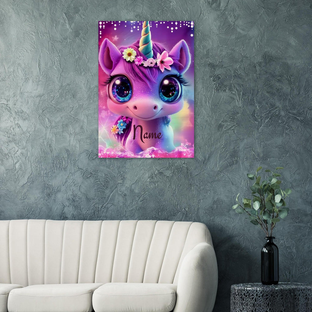 Personalized Unicorn Wall Art: Wood Name Print Nursery Decor