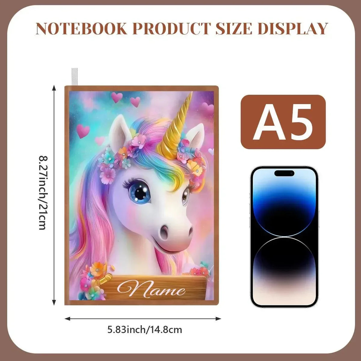 Personalized Unicorn Notebook: Fantasy A5 Journal, Custom Name Gift, Diary Keepsake