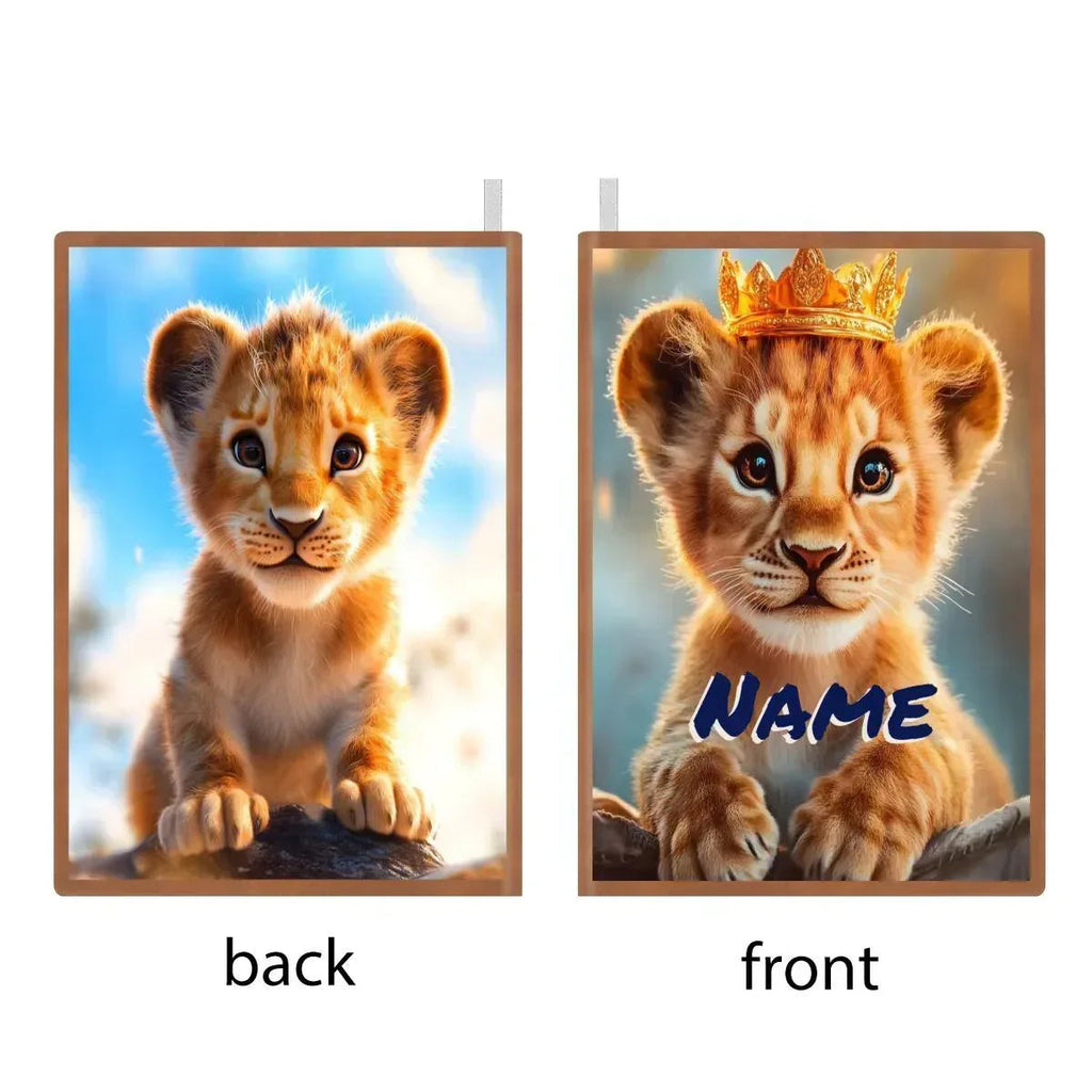 Personalized Lion Cub Notebook: Jungle Safari A5 Journal, Diary Keepsake for Writers