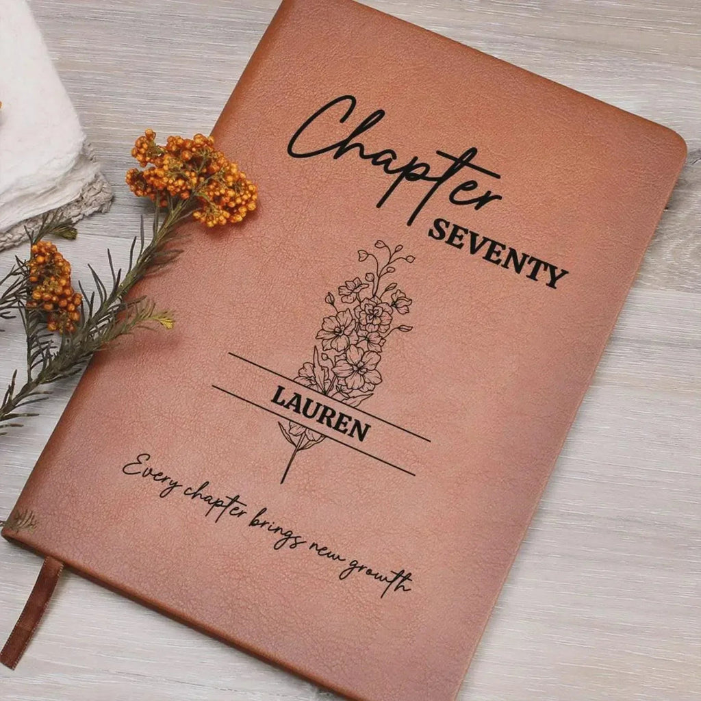 Personalized 80th, 70th, 60th, 50th, Birthday Leather Journal: Custom Age Year Gift, Keepsake Diary