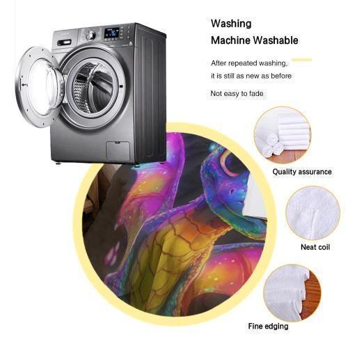 Personalized Glowing Rainbow Dragon Blanket: Soft Flannel Fleece Throw