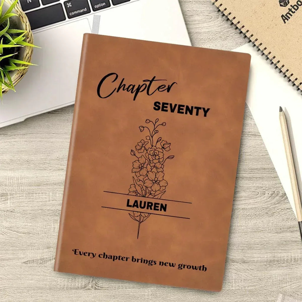 Personalized 80th, 70th, 60th, 50th, Birthday Leather Journal: Custom Age Year Gift, Keepsake Diary