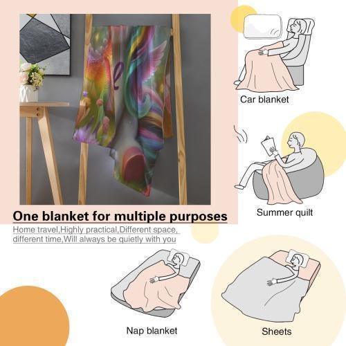 Personalized Unicorn & Dragon Blanket: Magical Fantasy Flannel Fleece Throw, Super Soft Kids Gift
