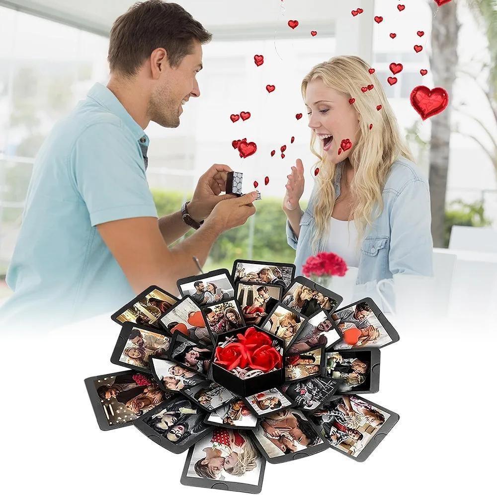 Photo Gift Explosion Surprise Box: Personalized Pop-Up Memory Keepsake, DIY Scrapbooking Album