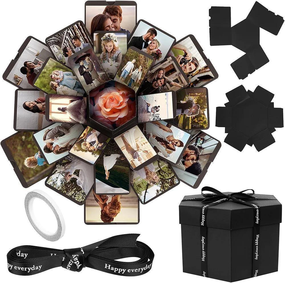 Photo Gift Explosion Surprise Box: Personalized Pop-Up Memory Keepsake, DIY Scrapbooking Album
