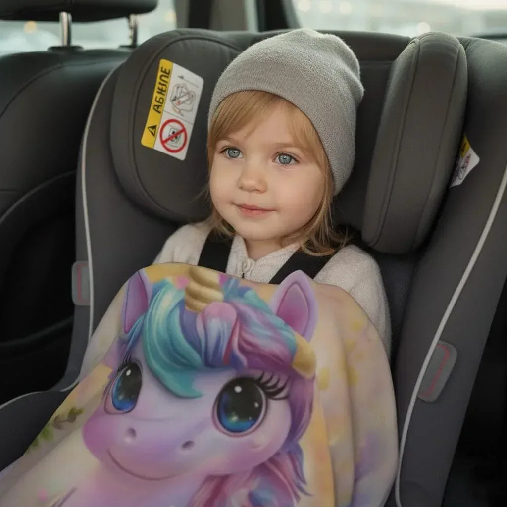 Personalized Unicorn Blanket: Soft Flannel Fleece Throw, Magical Name Gift