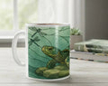 Stained Glass Sea Turtle Mug: Ocean Home Decor, Hot Chocolate, Coffee Mug, Tea Cup