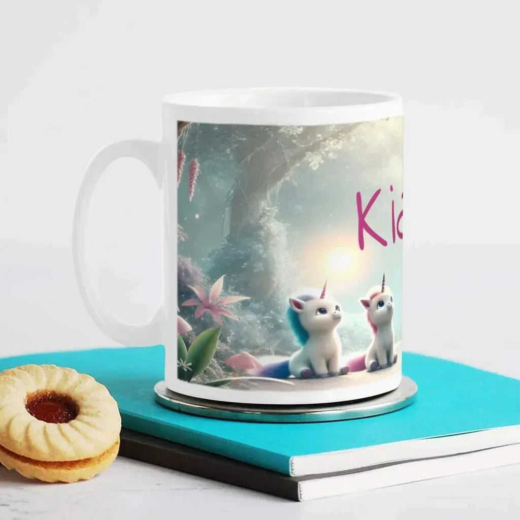 Personalized Unicorn Coffee Mug, Tea Cup: Hot Chocolate Gift for Fantasy Lovers, Name Gift