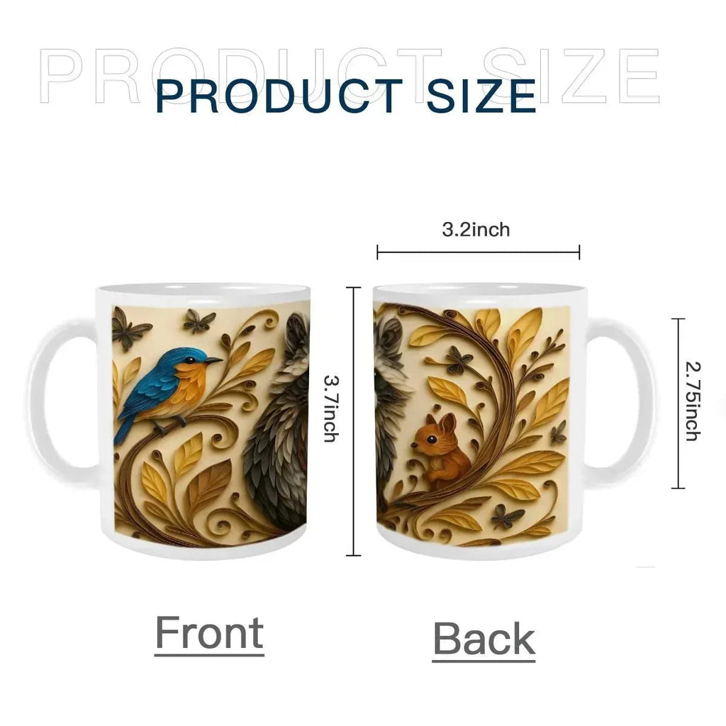 Whimsical Raccoon Mug: Adorable Animal Lover Gift, Hot Chocolate, Coffee Mug, Tea Cup