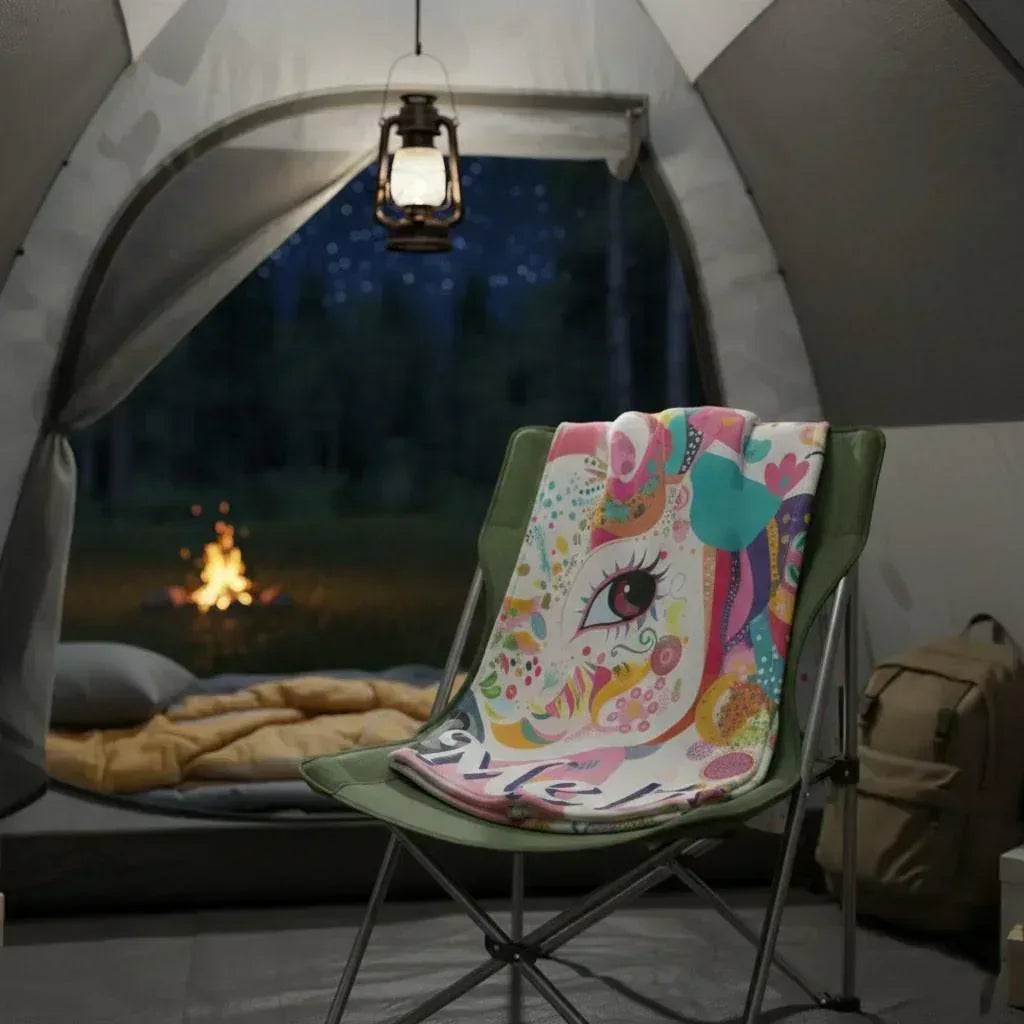 Personalized Unicorn Blanket with Name - Dreamy Soft Fleece Throw for Kids and Adults