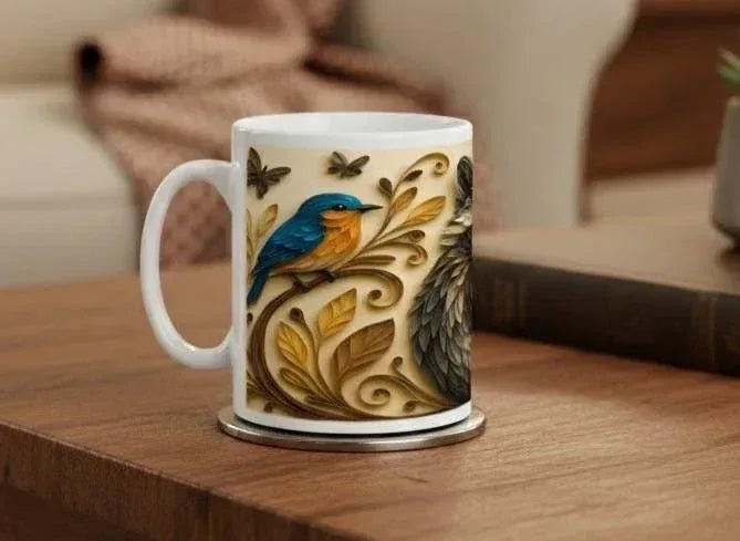 Whimsical Raccoon Mug: Adorable Animal Lover Gift, Hot Chocolate, Coffee Mug, Tea Cup