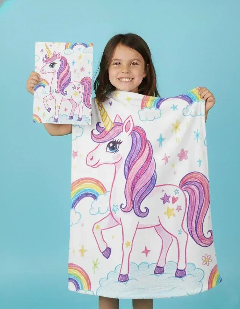 Personalized Picture Photo Blanket: Enchanted Kids Fantasy Fleece Throw