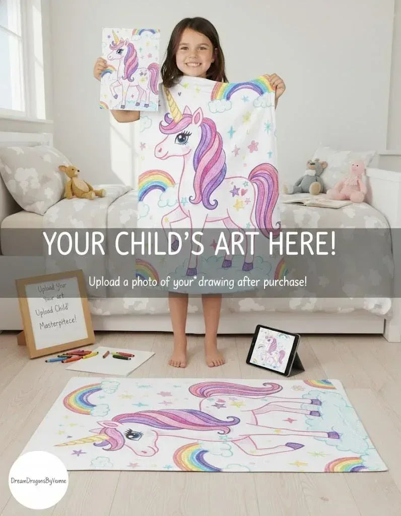 Personalized Picture Photo Blanket: Enchanted Kids Fantasy Fleece Throw