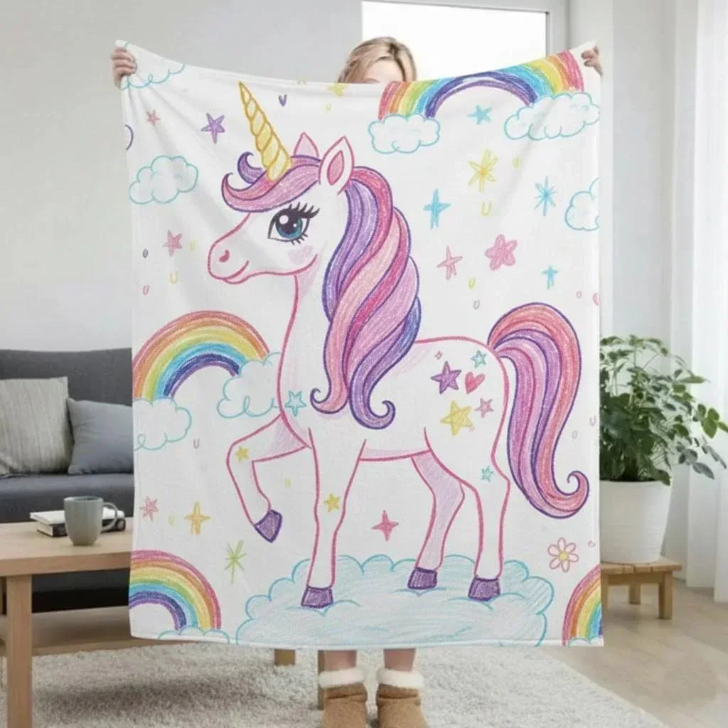 Personalized Picture Photo Blanket: Enchanted Kids Fantasy Fleece Throw