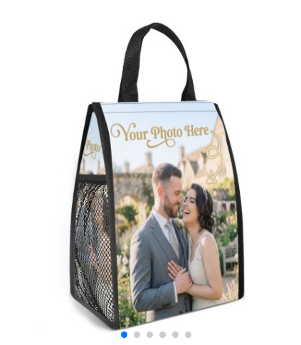 Personalized Photo Lunch Bag – Custom Insulated Tote - Upload your Photo