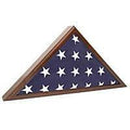 Military Shadow Box 5X9' Flag Display Case, Solid Wood - Cherry