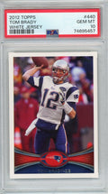 Graded 2012 Topps Tom Brady #440 White Jersey Football Card PSA 10 Gem Mint