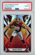 Graded 2020 Panini Phoenix Chase Young #112 Fire Burst Rookie RC Football Card PSA 10 Gem Mint