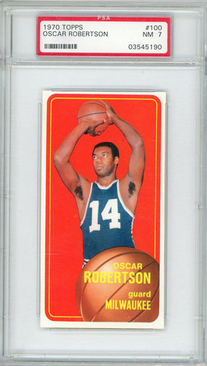 Graded 1970 Topps Oscar Robertson #100 Basketball Card PSA 7 Near Mint