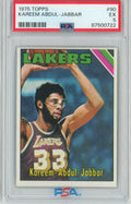 Graded 1975 Topps Kareem Abdul-Jabbar #90 Basketball Card PSA 5