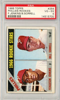 Graded 1966 Topps Ferguson Fergie Jenkins #254 Rookie RC Baseball Card PSA 4 VG-EX