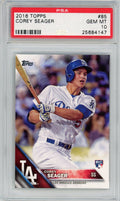 Graded 2016 Topps Corey Seager #85 Batting Rookie RC Baseball Card PSA 10 Gem Mint