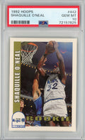 Graded 1992 Hoops Shaquille O'Neal #442 Rookie RC Basketball Card PSA 10 Gem Mint