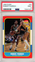 Graded 1986 Fleer Robert Parrish #84 Basketball Card PSA 9 Mint