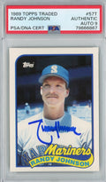 Graded 1989 Topps Traded Randy Johnson #57T Rookie RC Baseball Card PSA 9 Auto Grade Mint