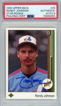 Graded 1989 Upper Deck UD Randy Johnson #25 Rookie RC Baseball Card PSA 9 Auto Grade Mint