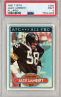 Graded 1980 Topps Jack Lambert #280 Football Card PSA 9 Mint
