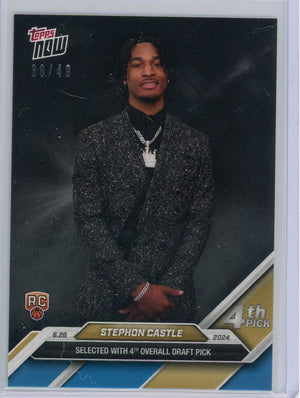 2024 Topps Now Stephon Castle #D3 Blue #/49 Rookie RC Basketball Card
