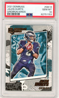 Graded 2021 Panini Donruss Jalen Hurts #GK14 Gridiron Kings Football Card PSA 10 Gem Mint