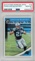 Graded 2018 Panini Donruss Optic Christian McCaffrey #16 Football Card PSA 10 Gem Mint