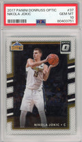 Graded 2017 Panini Donruss Optic Nikola Jokic #37 Basketball Card PSA 10 Gem Mint