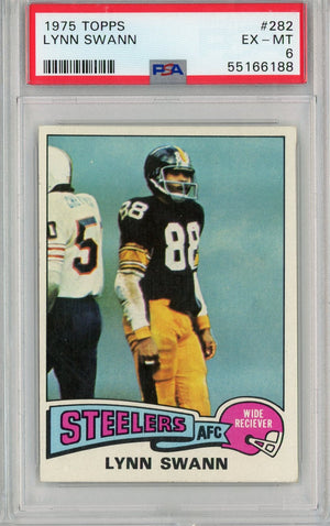 Graded 1975 Topps Lynn Swann #282 Rookie RC Football Card PSA 6 EX-MT