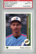 Graded 1989 Upper Deck Randy Johnson #25 Star Rookie Rookie RC Baseball Card PSA 9 Mint