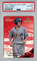 Graded 2013 Panini USA BB Champs Trea Turner #146 Mirror Red Rookie RC Baseball Card PSA 10 Gem Mint