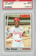 Graded 1970 Topps Lou Brock #330 Baseball Card PSA 8 NM-MT