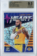 Graded 2018 Donruss Optic All Heart LeBron James #13 Fast Break Holo Basketball Card BGS 9.5 Gem Mint
