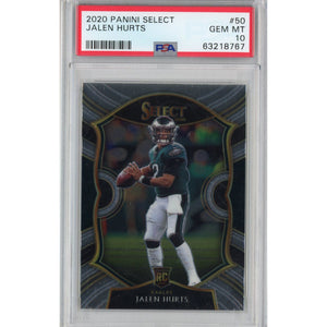 Graded 2020 Panini Select Jalen Hurts #50 Rookie RC Football Card PSA 10 Gem Mint