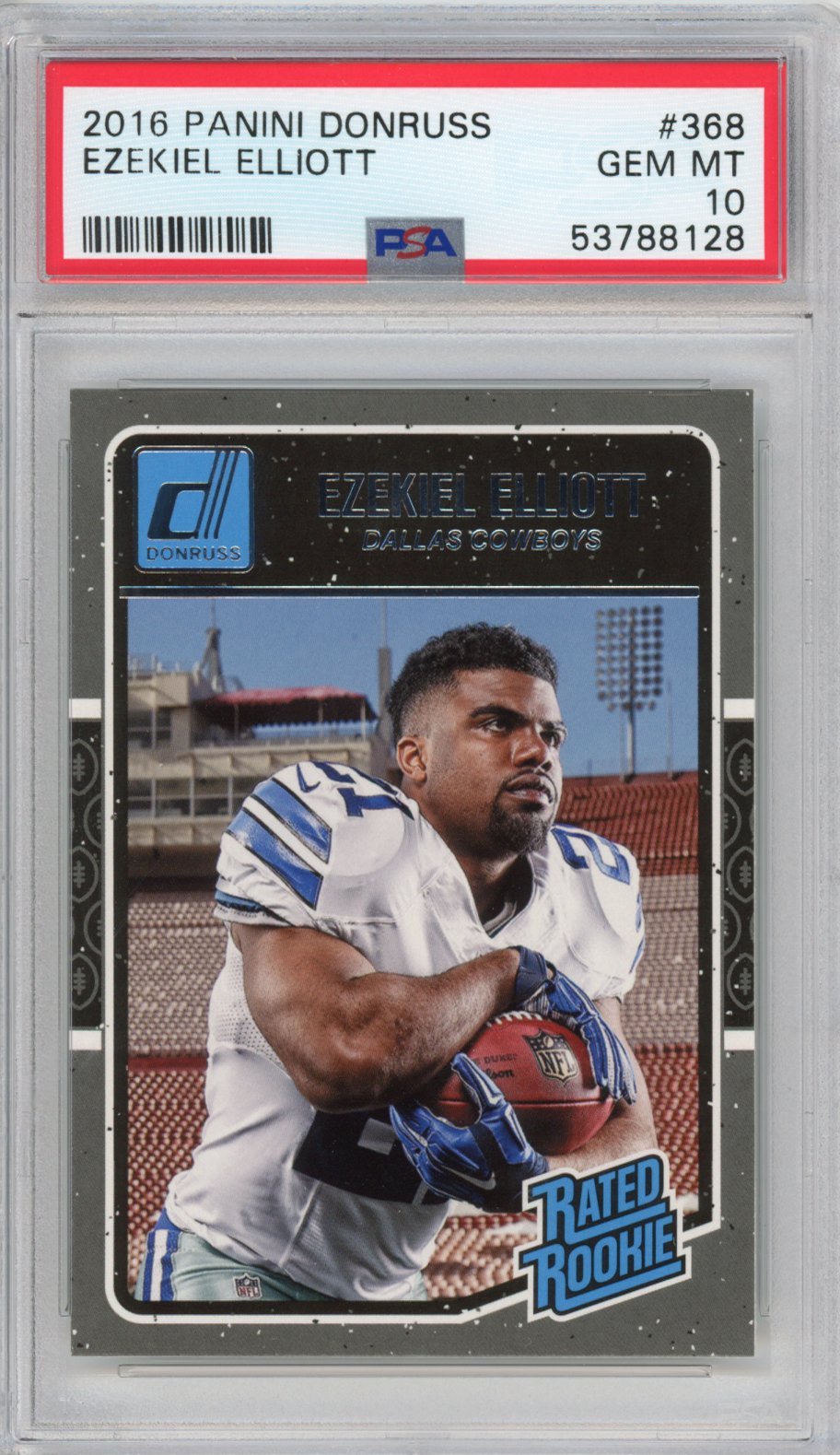 Graded 2016 Panini Donruss Ezekiel Elliott #368 Rookie RC Football Card PSA 10 Gem Mint